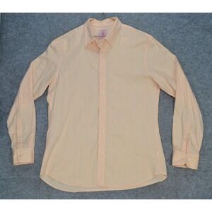 J. Press Trunk Club Dress Shirt Mens XL Peach Oxford Cotton Button Down Vintage